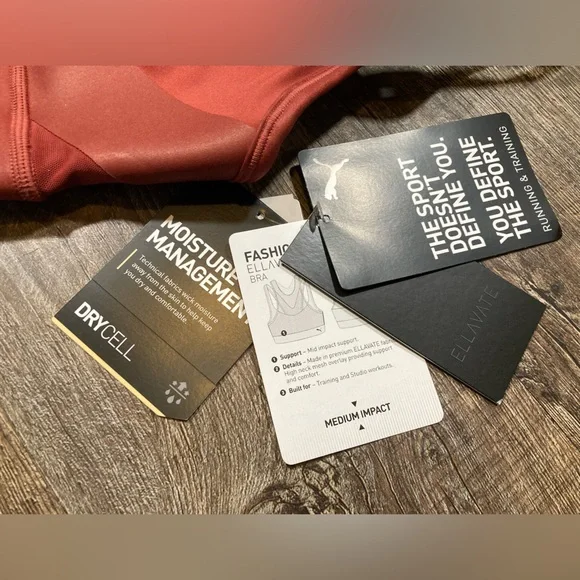 New Puma Women’s Low Impact Fashion Luxe Sports Bra Cowhide Sz XS - Picture 4 of 9